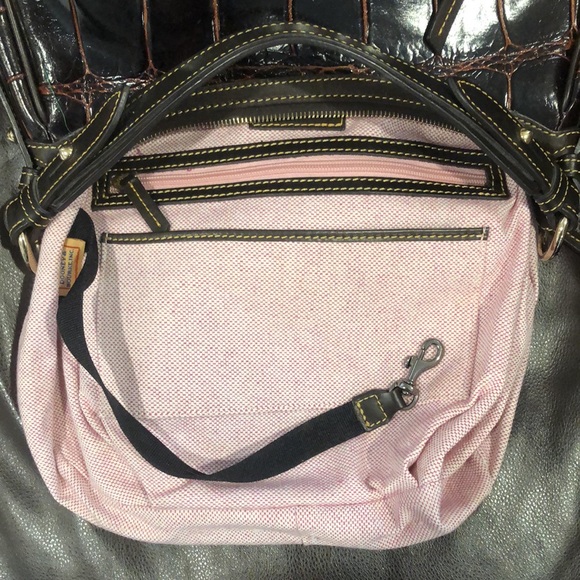 Vintage DOONEY BOURKE Brown Croc Leather Brown Top Handle Oversized Shoulder Bag - Picture 16 of 17